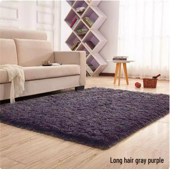 Nordic Plush Silk Fur Carpet for Living Room or Bedroom Sofa
