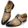 Echte Leder Derby Schuhe für Herren Elegant Klassisch Herbst Neuankömmling Business Büro Freizeit Schuhe Gummi Sohle Khaki Herren