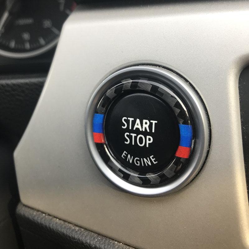 New One-Click Start Decoration Circle Stickers Start Up Engine Button Decal For B/MW 3 Series E90 E92 E93 320i Z4 E89 2009-2012