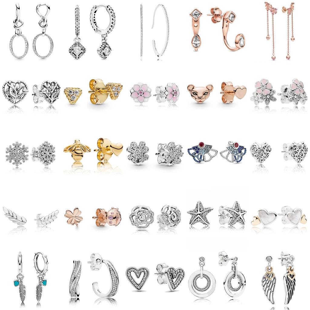 Boucles d'oreilles à tige en forme de cœur étincelant authentiques à main levée avec cristal pour femmes, en argent sterling 925, cadeau de mariage, bijoux de mode