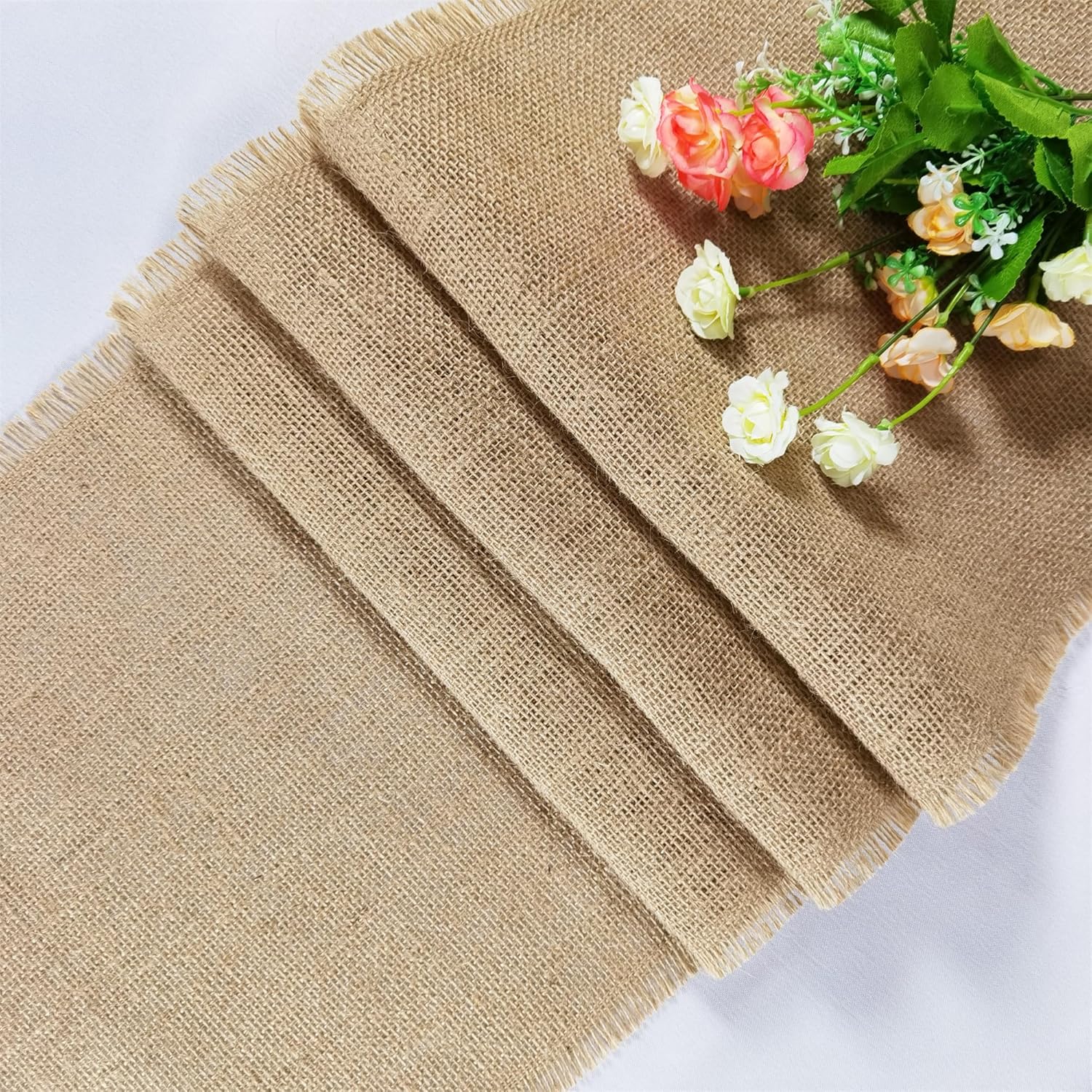 

Дорожка для стола из натурального джута с кисточками в деревенском стиле, в стиле бохо, для домашнего обеденного стола, декор для свадебного декора в стиле бохо 30x120cm