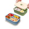 4 Grids Fat Reducing Meal Box High Temperature Resistant Microwave Heatable Silicone Lunch Box School Snacks Food Bento Box