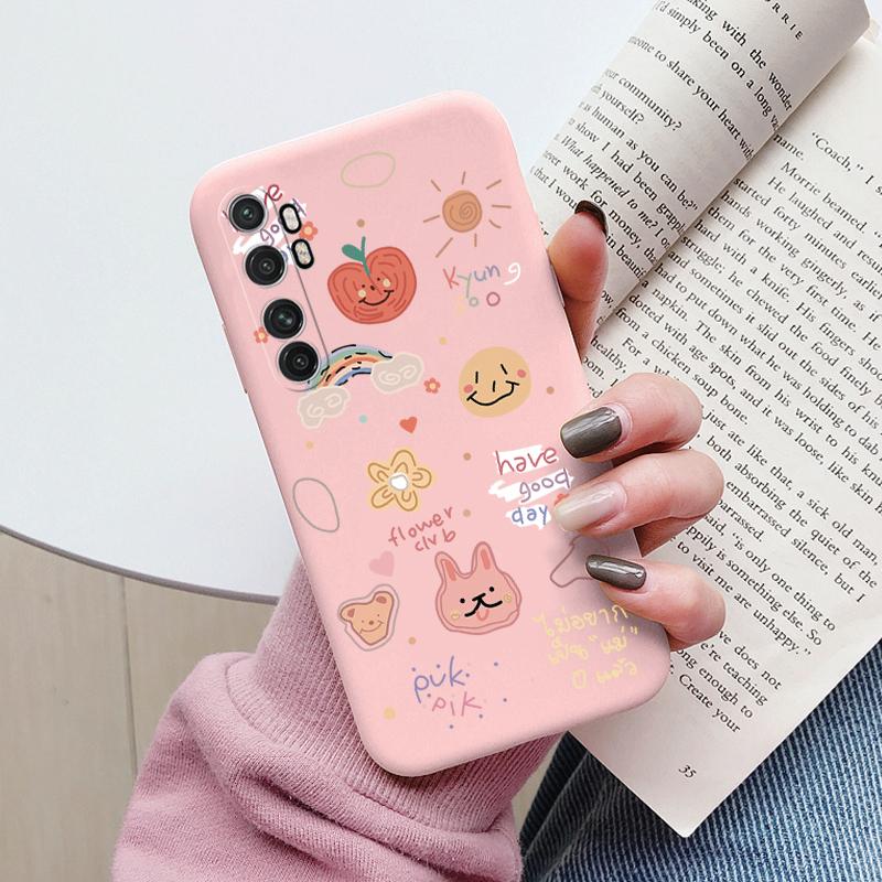 For Xiaomi Mi Note 10 Lite Case Cover Cute Cartoons Painted Soft Silicone Phone Case For Xiaomi Mi Note 10 Lite Fundas Flowers