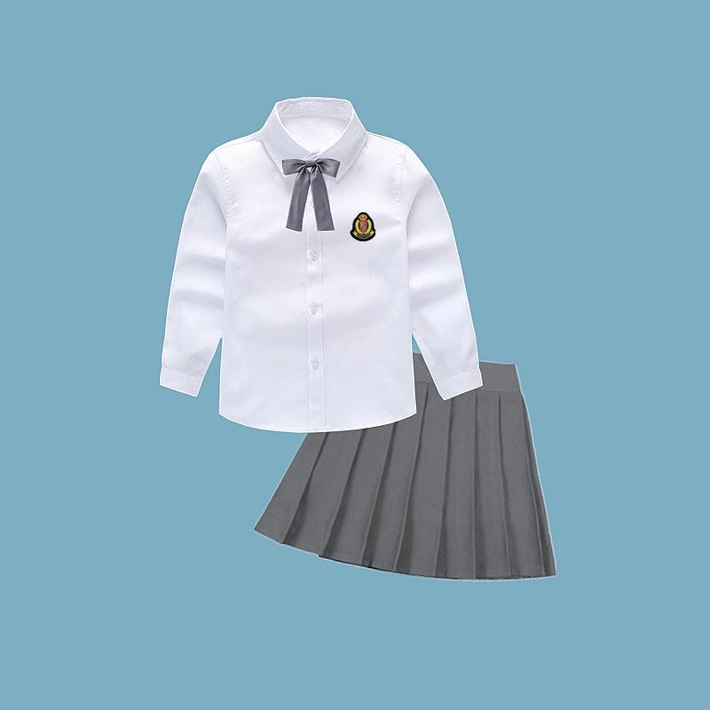 Weißes Langarm-Schuluniform-Kostüm für Jungen – Vielseitige Performance-Kleidung für Veranstaltungen am 1. Juni