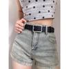 Fashion Waist Belt For Women With Vintage Faux Leather And Alloy Buckle For Casual Wear