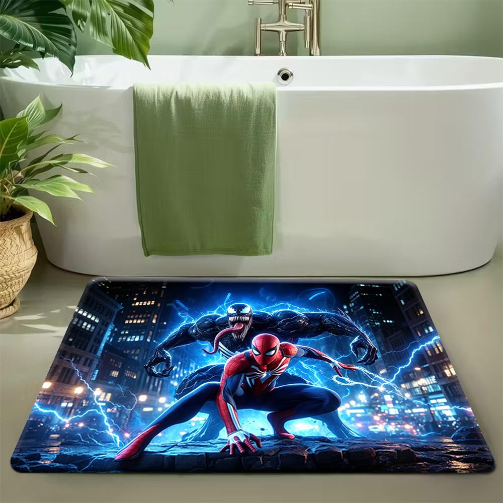 1pc Marvel Character Print Large Area Mat, Mat, Doormat, Cartoon Anime Print Large Area Mat for Living Room, Bedroom, Outdoor