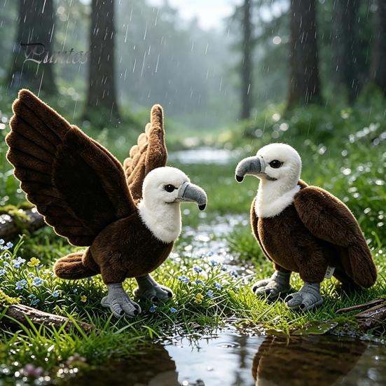 Plüsche Adler für Tierliebhaber Realistische Weißkopfpuppe, Stofftier Spielzeug mit faltbarem dekorativem Zierflügeln, Lebensechter Vogel Plüschtier Heimdeko Und