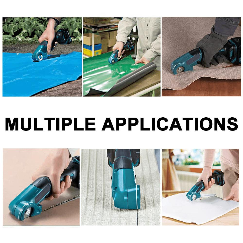 Akkuschere für Teppich Handheld Multifunktionaler Beschneider Rundmesser Tragbare Schneideschere für Stoff