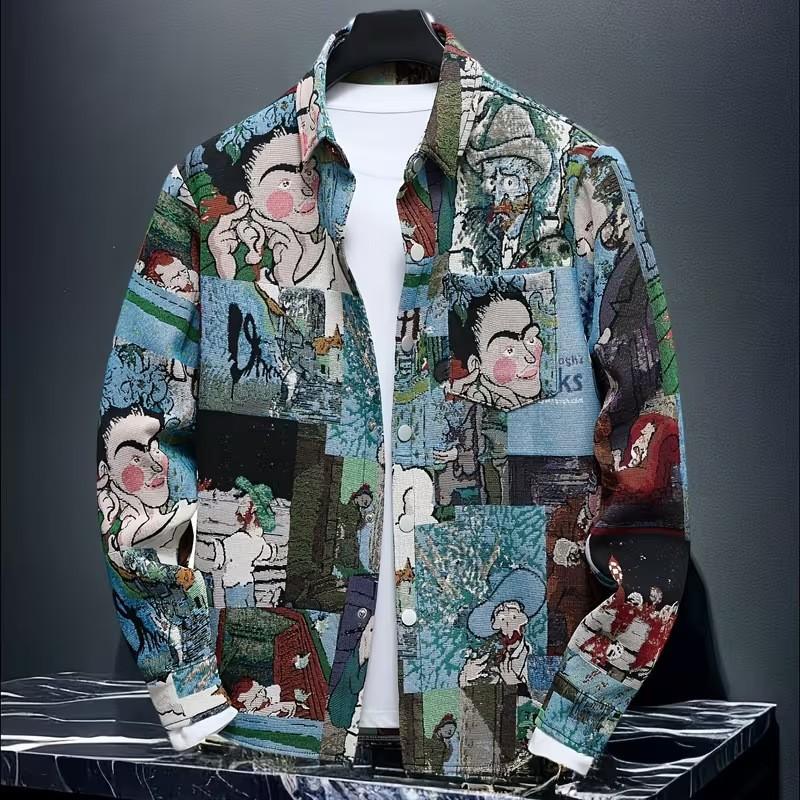 Spring And Autumn Men'S Long Sleeve Shirt