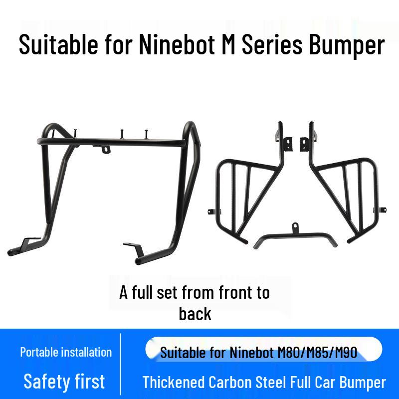Ninebot Electric Scooter Carbon Steel Crash Bars (M80/M85/M90) - Thickened Bumper Guards
