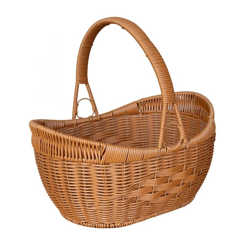 Spacious Plastic Woven Basket Perfect for Carrying and Storing Vegetables Eggs and Fruits Fruit Storage Bin 1 2990₽