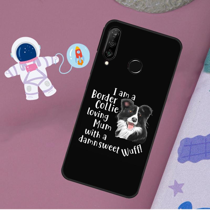Cartoon Border Collie Case For Huawei Nova 5T 9 10 SE 3i 7i 8i 11i Y60 Y61 Y70 Y90 P40 P30 Lite Mate 60 P60 Pro