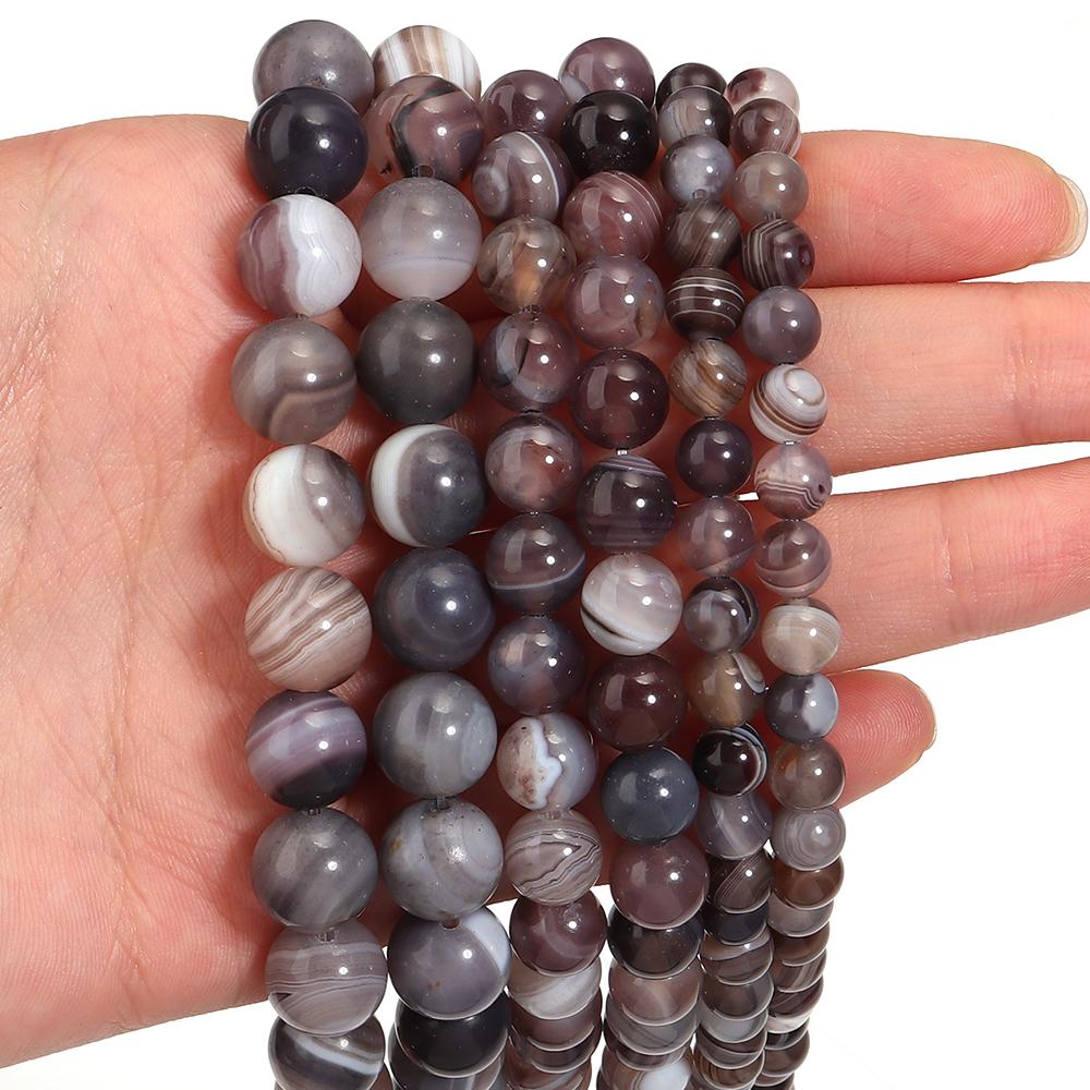 Natural Stone Beads 4 6 8 10mm Persian Gulf Agate Stone Round Loose Beads For Jewelry Making DIY Bracelets Necklace Accessories