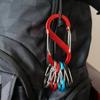 2 buc. Carabinier colorat Agrafe de blocare cu fermoar, antifurt, rezistente la sarcină, portabile, pentru camping, în aer liber.