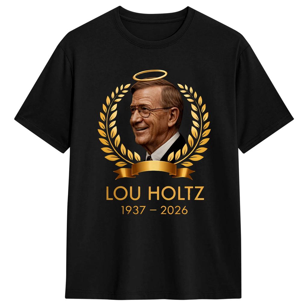 Men Lou Holtz 1937 2026 T Shirt 100 Cotton Clothes Casual Short Sleeve Crewneck Tees Unique TShirt