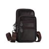 Men's Genuine Leather Crossbody & Waist Bag - Retro Vertical Minimalist Style