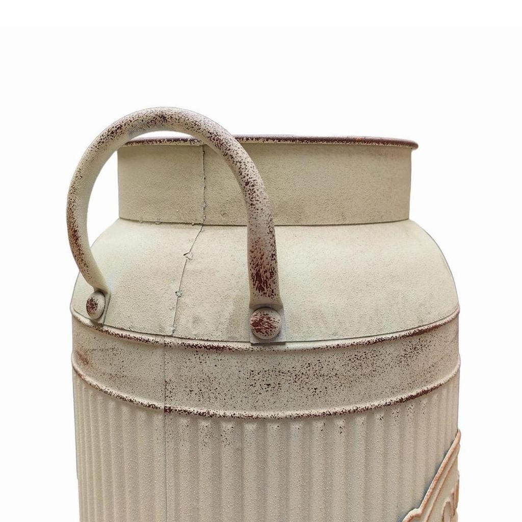 Flower Rustic Jug Decorative Metal with Handle Farmhouse Vase Milk Jug Vase for Living Room Table Centerpiece Wedding Country