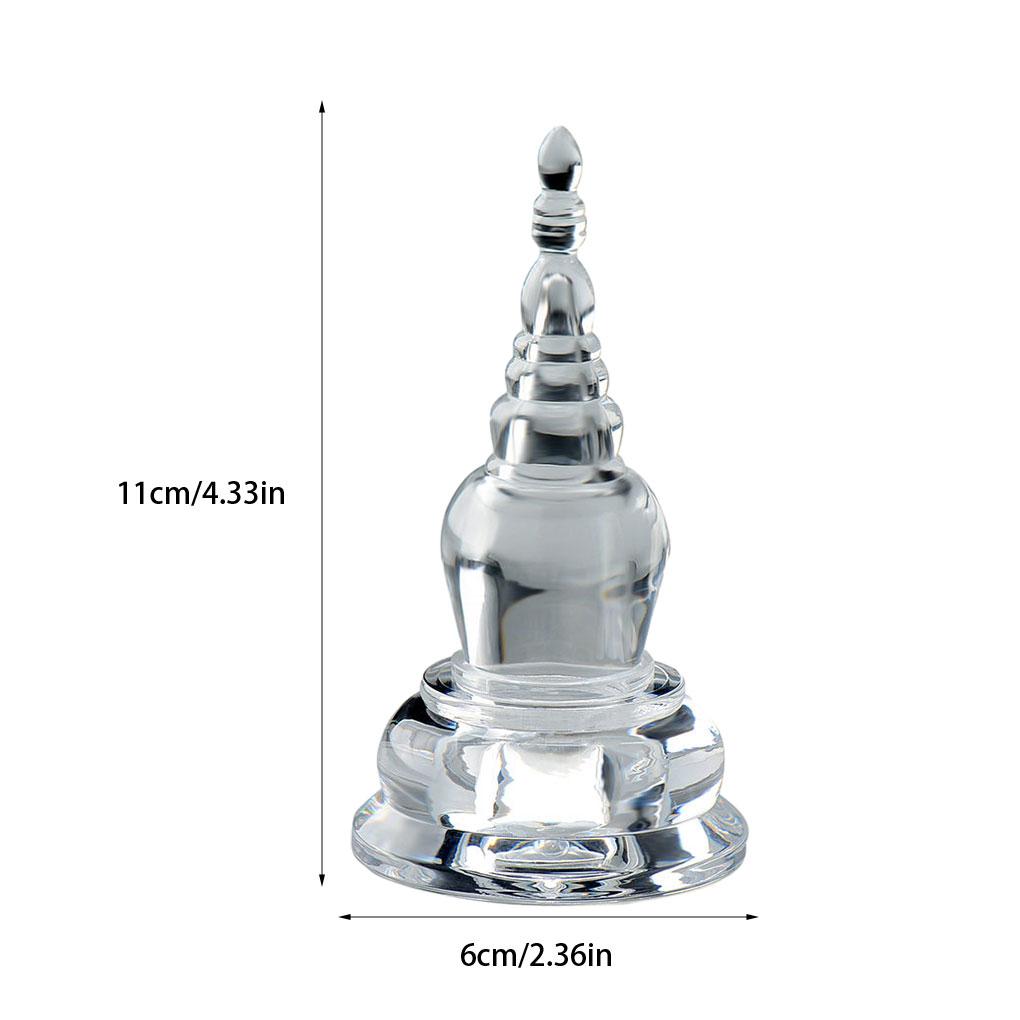 Exquisite Gift Choice Transparent Buddha Tower Elegant Decoration Home Decor Ornament Bodhi Tower