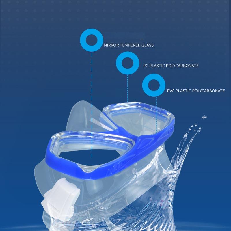 Outdoor sports equipment snorkeling Sambo large frame diving goggles fully dry breathing tube fins snorkeling set