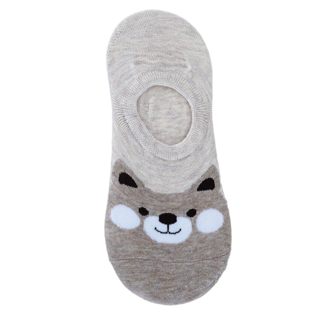 1Pair Women Comfortable Stripe Cotton Sock Slippers Short  Socks хаки