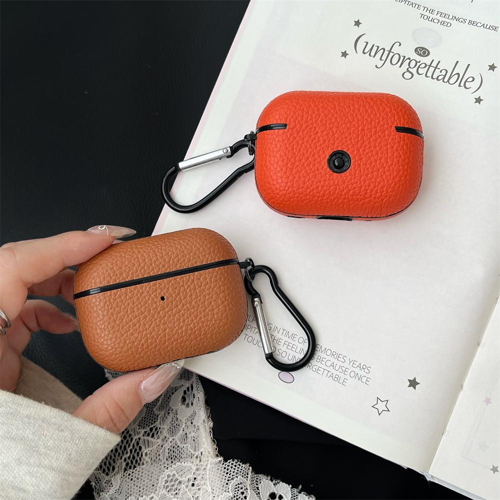 New Litchi Skin Leather Protect Case For AirPods 2 3 4 Pro2 Pro3 Wireless Earphone Cover