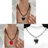 Love Heart Pendant Necklace With Cross Chain For Women Fall 2024 Fashion