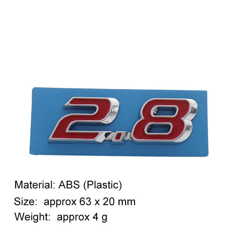 

3D Премиум Хром Черный Красный 2.8 Для автомобиля Крыло багажник Задний капот Шильдик Наклейка Эмблема Значок Наклейка chrome-red