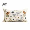 Square Decorative Pillow Shams Floral Embroidered Cushion Cover, Throw Covers Farmhouse Cover for Living Room Sofa Couch Washable