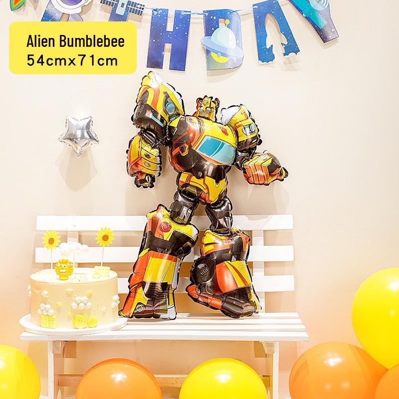 Optimus Prime & Bumblebee Transformers 3D Balloon - Kids Birthday Decoration