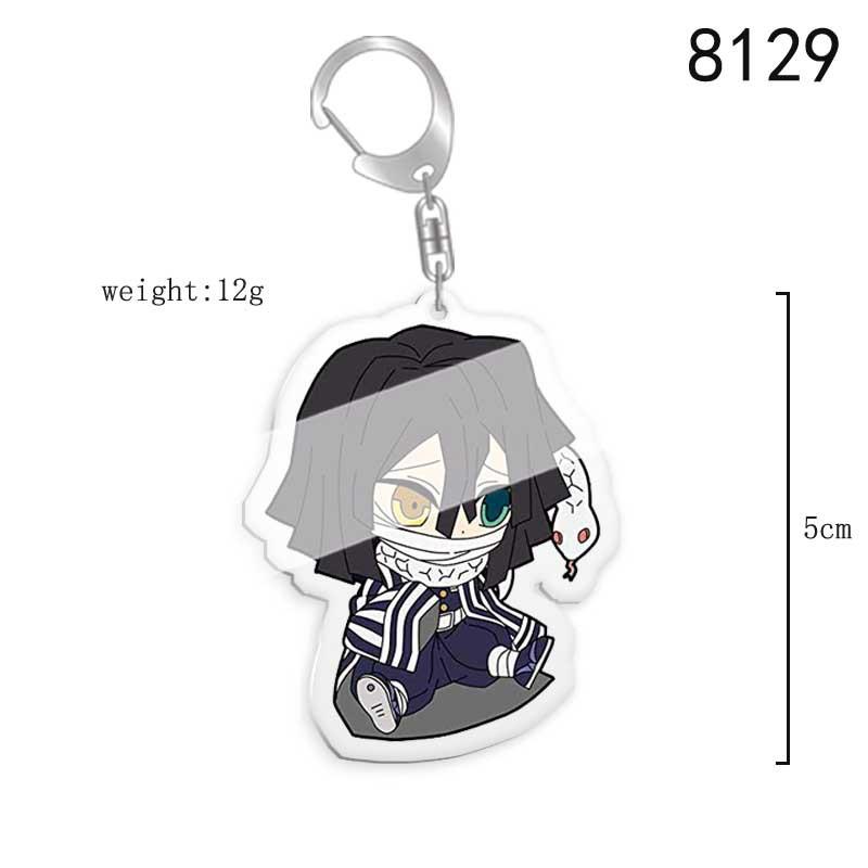 Demon Slayer Kimetsu No Yaiba Infinity Castle Acrylic Key Ring Iguro Obanai Tokitou Muichirou Action Model Figure Toys Premium Quality