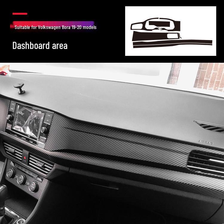 Carbon Fiber Center Console Door Anti-Scratch Sticker for Bora Viloran (2016-2021)