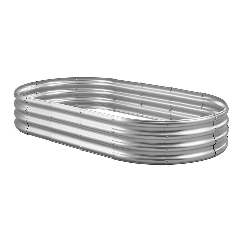Metal Raised Garden Bed, 1.8 X 0.9 X 0.3 M Outdoor Galvanized Planter Garden Box, Open Bottom Design, Large Planter Raised Bed for Growing Vegetables,