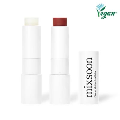 Mixoon Vegan Melting Lip Balm 2 Types, Clear/Dry Rose (3 Options)