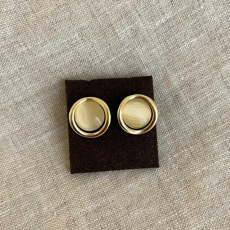 

Серьги-гвоздики High Sense Geometric Gold Opal, женские, простые, индивидуальные, модные, темпераментные, универсальные серьги для поездок на работу