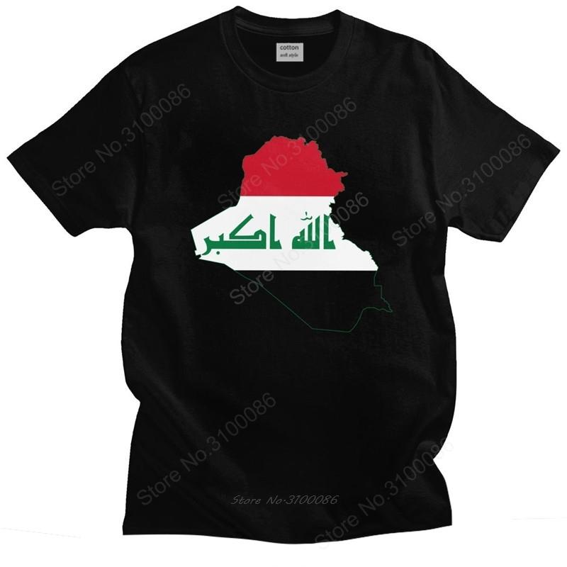 Iraqi Iraq Flag Map Unisexs T Shirt Cotton Tee Tops Round Neck Shortsleeve Fashion Tshirt Clothing Casual Basic Tshirts