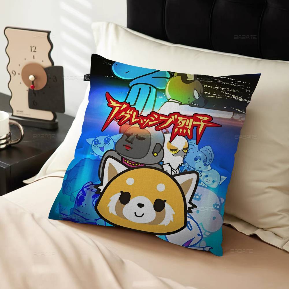 Aggretsuko Anime-Rock Poszewka na poduszkę toon Prezent Poszewka na poduszkę Sypialnia Dom Sofa Krzesło Siedzisko Dekoracja poszewka na poduszkę