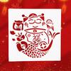 Handmade Fu Character Stencil for DIY New Year Painting - Children's Template Material Pack