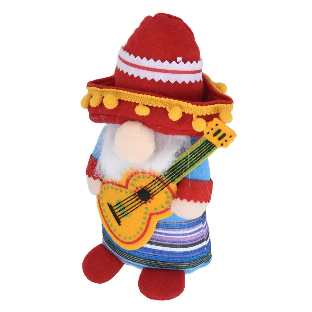 Dwarf Doll Cute Soft Lucky Prevent Fading Festival Gnomes with Musical Instruments for Halloween
