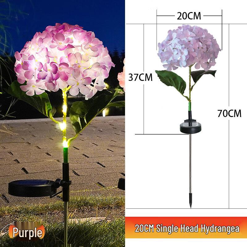 HEIXIE Solar Hydrangea Garden Lights
