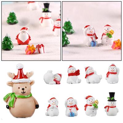 Micro Landscape Fairy Garden Santa Claus Figurines Xmas Tree Christmas Accessory Miniature Snowman