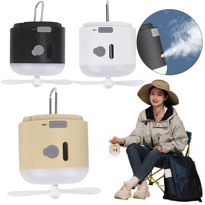 Přenosný kempingový ventilátor s lehkou powerbankou Stolní ventilátor Stan Ventilátor Chladicí ventilátor pro vnitřní venkovní kempování Turistické auto Pohotovost