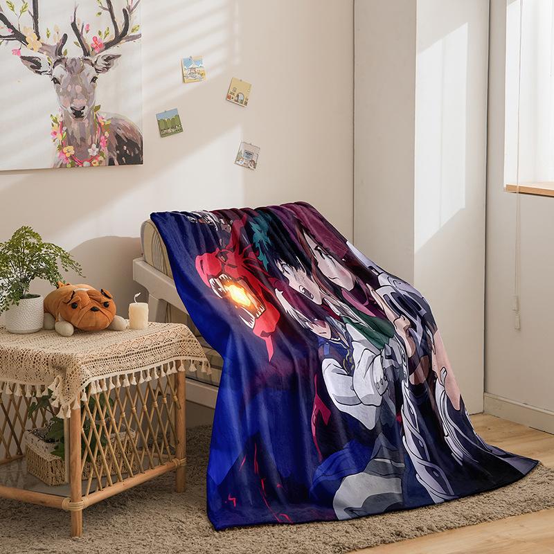 My Hero Series Flannel Blanket 3D Printed Sofa Blanket Thickened Blanket