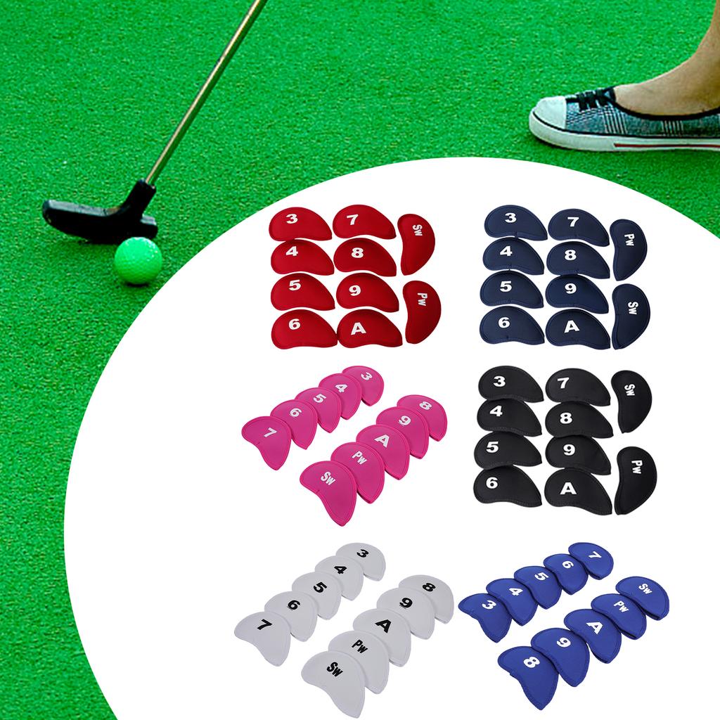 10Pcs Soft Golf Iron Head Covers Protective Golf Headcover Protective Cover Rod Head Cases Golf Accessories Nduring