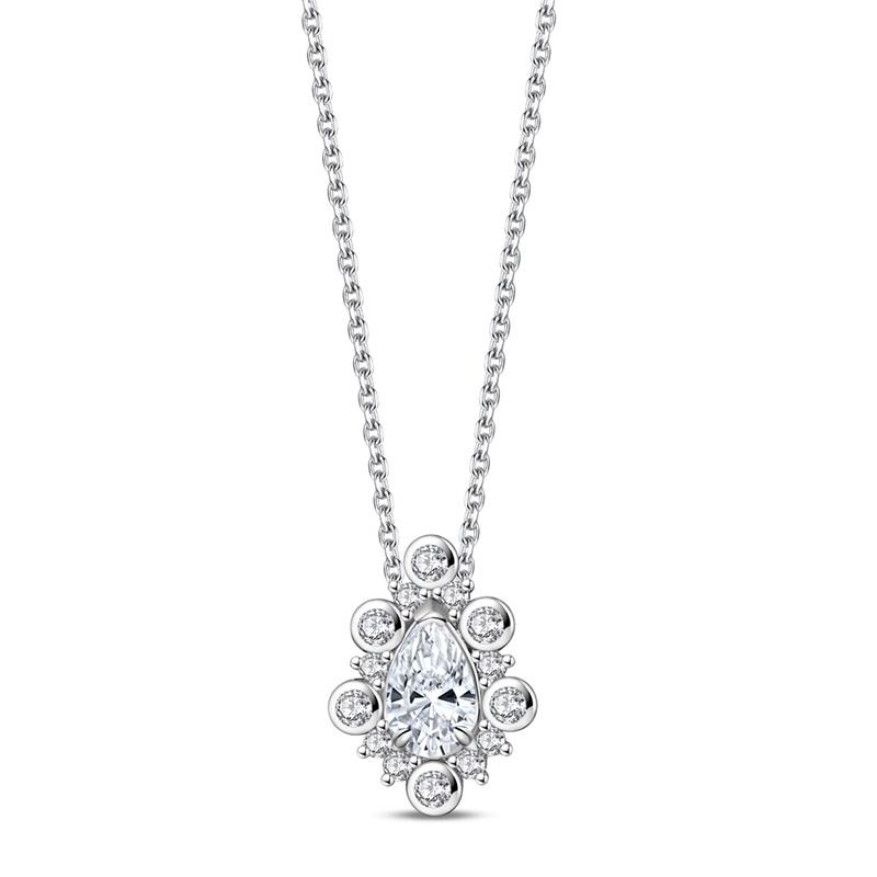 New Original 925 Silver Four-Leaf Clover Butterfly Star Moon Heart Key Necklace Fit Women Jewelry Valentine's Day Gift