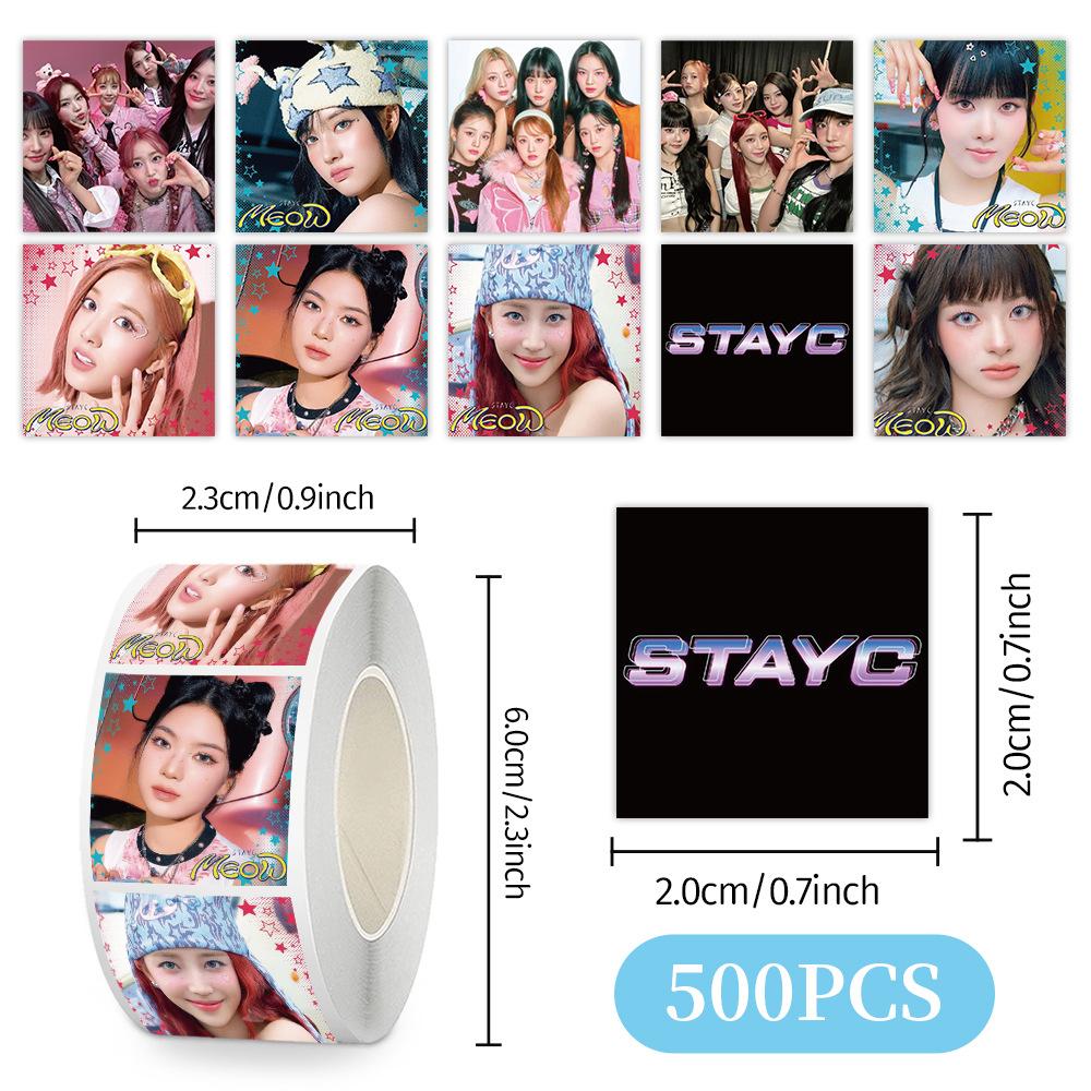 Skzoo Idol Roll Stickers 500 Pcs Adhesive Labels For DIY Journal Scrapbook Phone Case Polaroid Decoration Fans