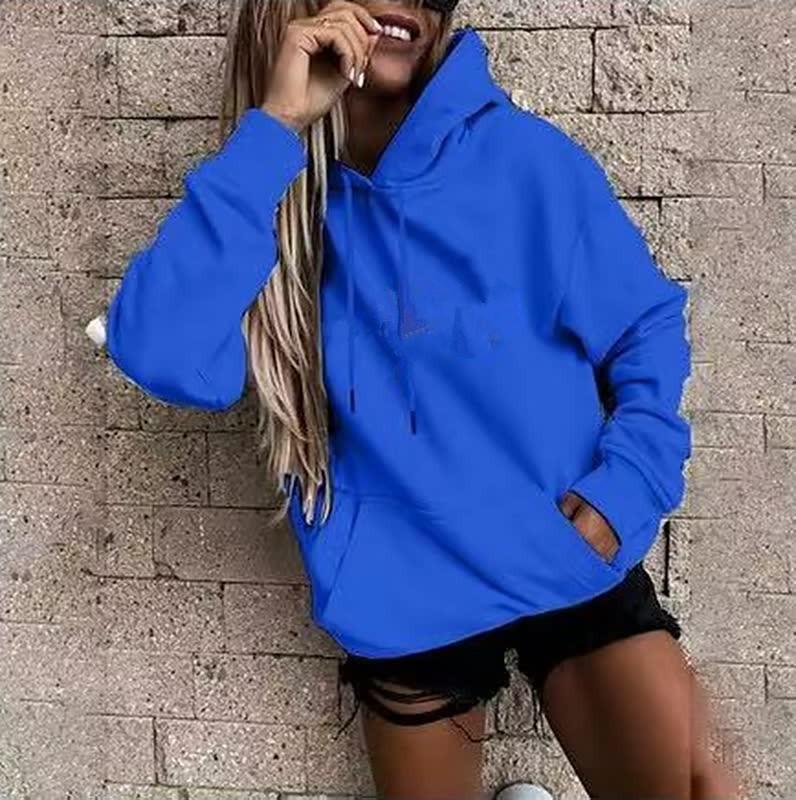 European & American Women's Autumn/Winter Hooded Sweatshirt: Long Sleeve, Loose Fit, Casual Top