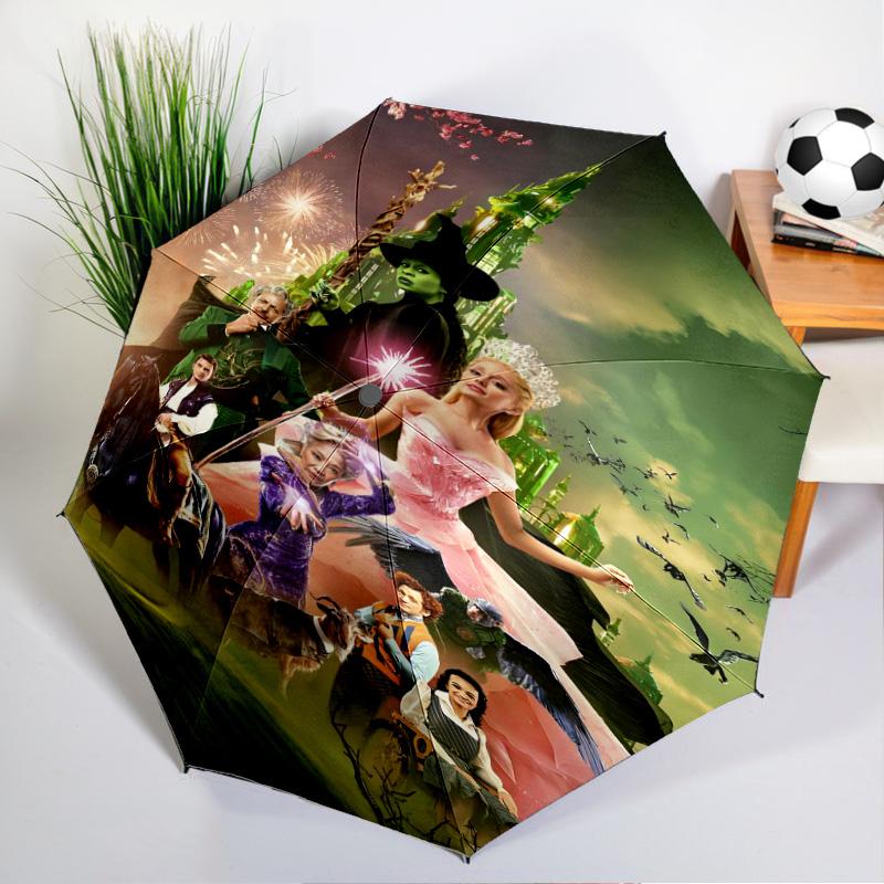 Magic Witch And Friendship Umbrella Folding Umbrella, Automatic Umbrella 8-Frame for Travel, Camping Use Gift for Halloween Christmas