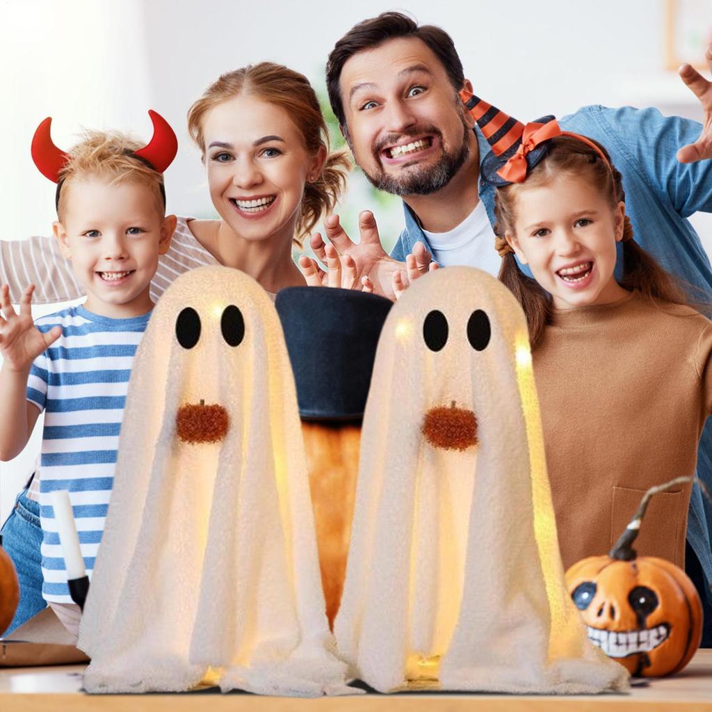 Halloween Decorations Ghost Lighted Ghost Party Table Decor 2 Pieces Party Supplies Home Decorations for Indoor Outdoor Garden
