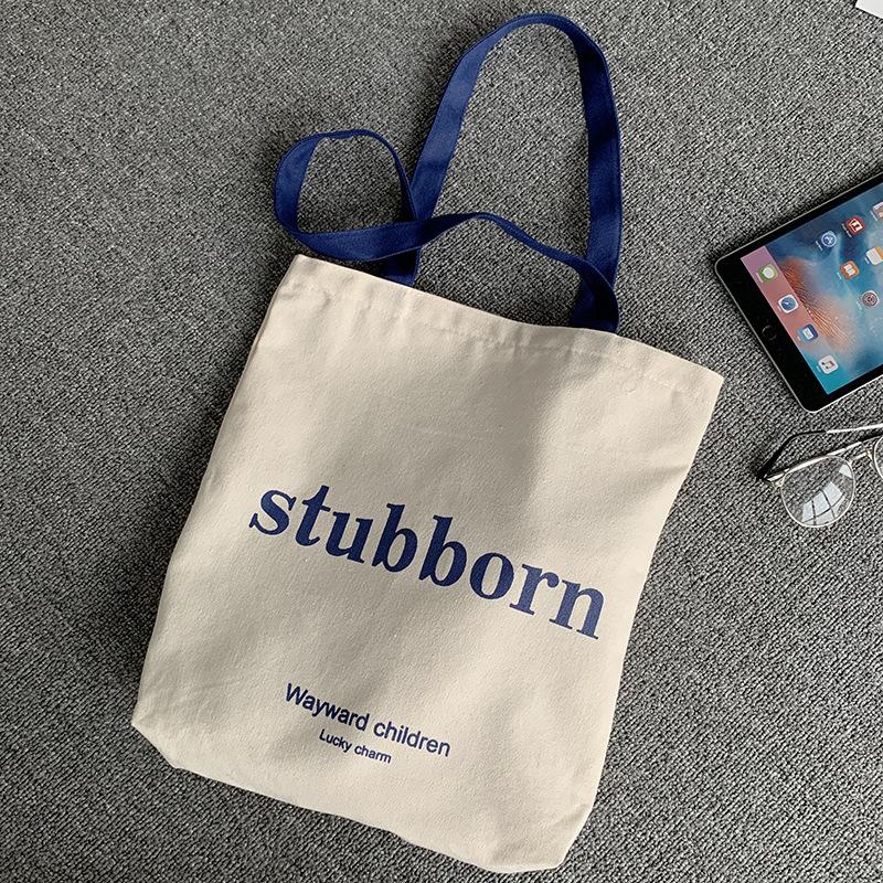 Canvas Bags Gifts Tote Bags Advertising Shopping Bags Training Small Fresh Canvas Bags Large Capacity Women'S Shoulder Bags