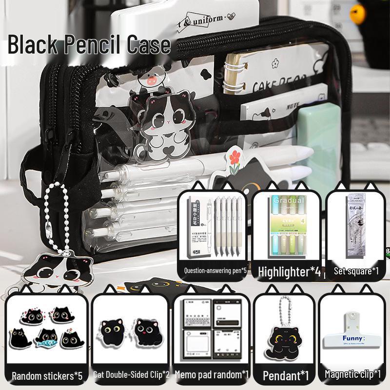 Adorable Black Cat Pencil Case 2025: Spacious and Stylish for Boys and Girls